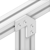 41-154-1ESD MODULAR SOLUTIONS TIE PLATE 135MM X 135MM ANGLED WITH ESD HARDWARE CONNECT PROFILE AT RIGHT ANGLE
